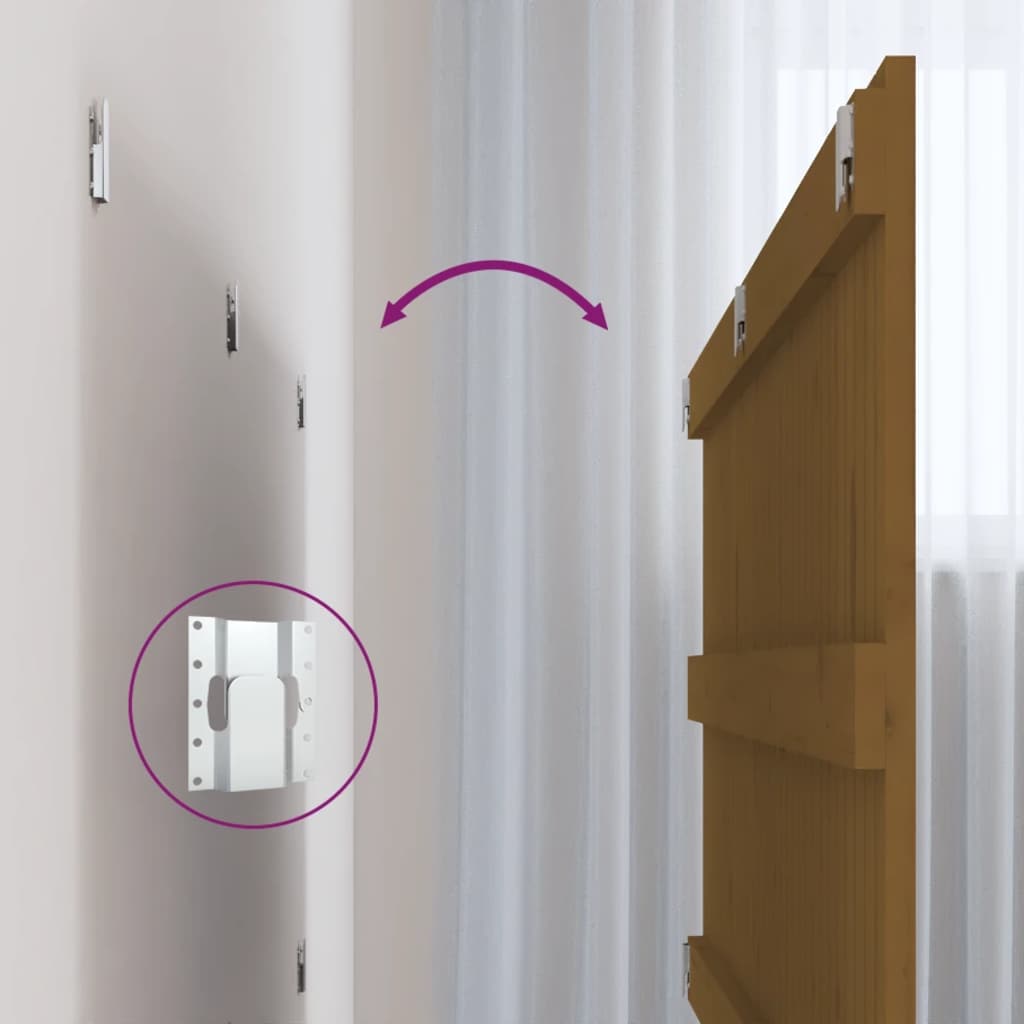 Κεφαλάρι Τοίχου Μελί 127,5x3x60 εκ. από Μασίφ Ξύλο Πεύκου