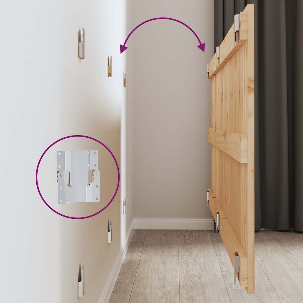 Κεφαλάρι Επιτοίχιο 159,5x3x60 εκ. από Μασίφ Ξύλο Πεύκου - Pakobazaar