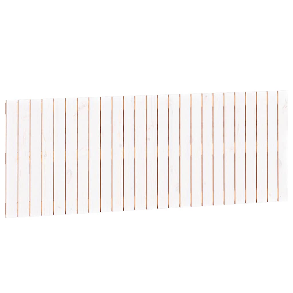 Κεφαλάρι Τοίχου Λευκό 159,5x3x60 εκ. από Μασίφ Ξύλο Πεύκου - Pakobazaar