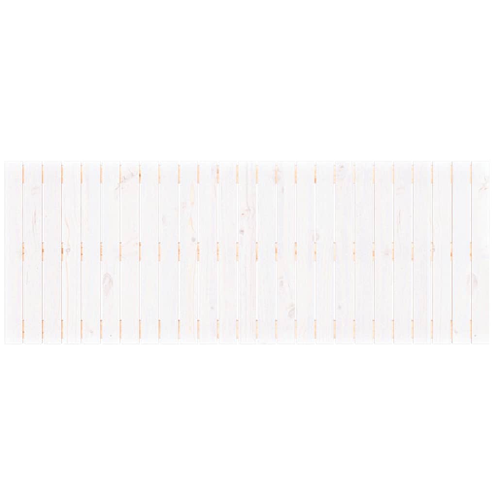 Κεφαλάρι Τοίχου Λευκό 159,5x3x60 εκ. από Μασίφ Ξύλο Πεύκου - Pakobazaar