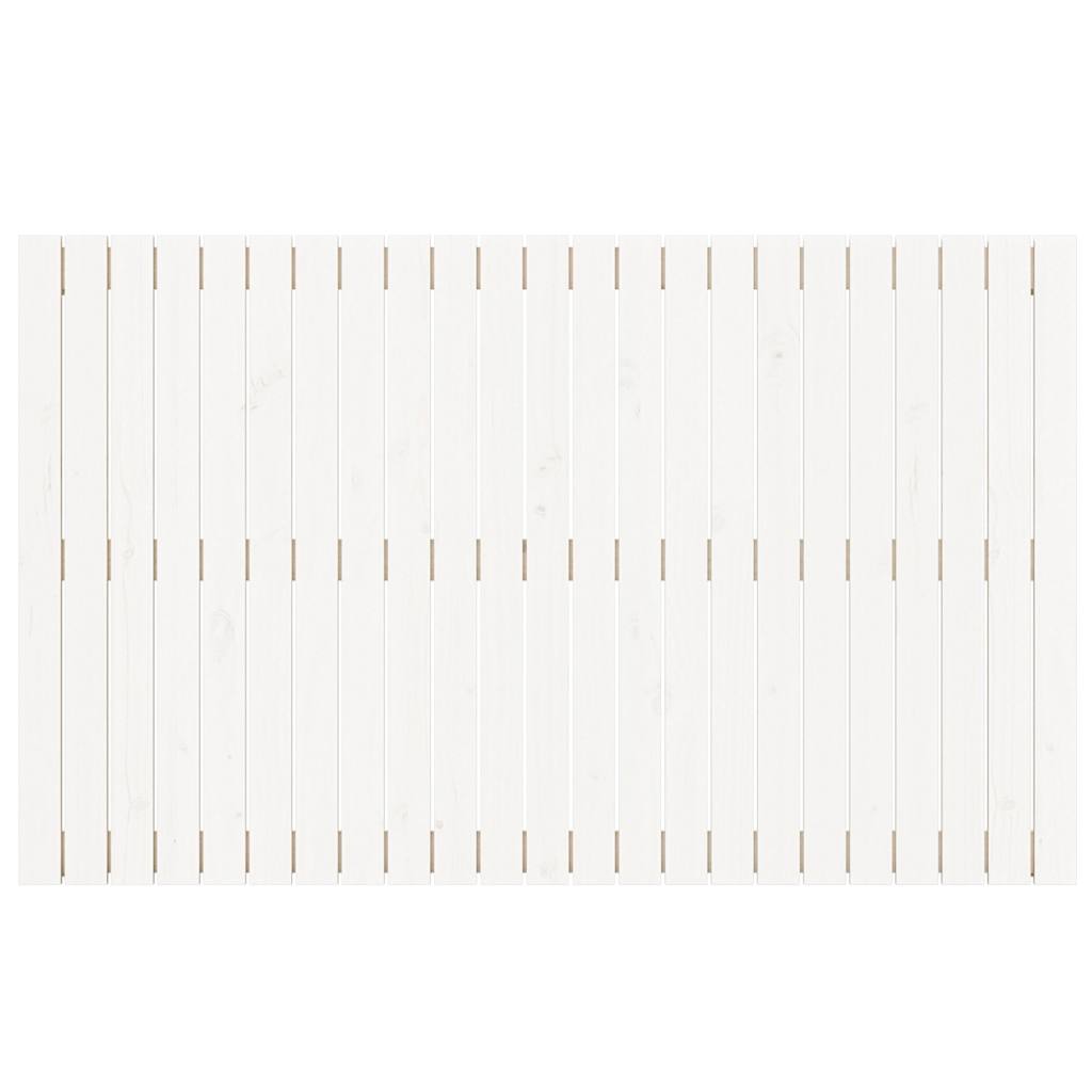 Κεφαλάρι Τοίχου Λευκό 147x3x90 εκ. από Μασίφ Ξύλο Πεύκου