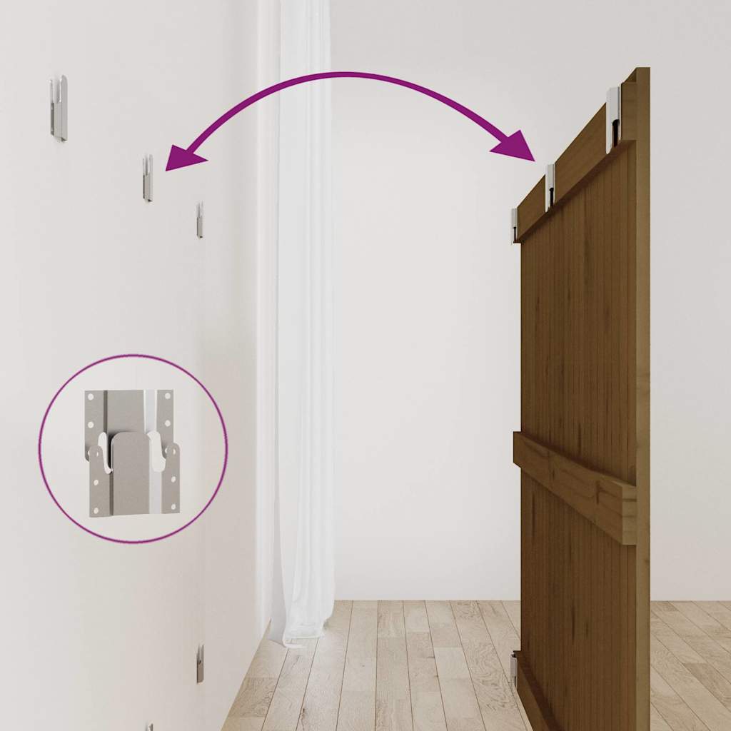 Κεφαλάρι Τοίχου Μελί 147x3x90 εκ. από Μασίφ Ξύλο Πεύκου