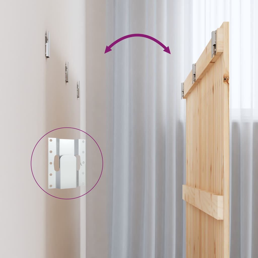 Κεφαλάρι Επιτοίχιο 185x3x90 εκ. από Μασίφ Ξύλο Πεύκου