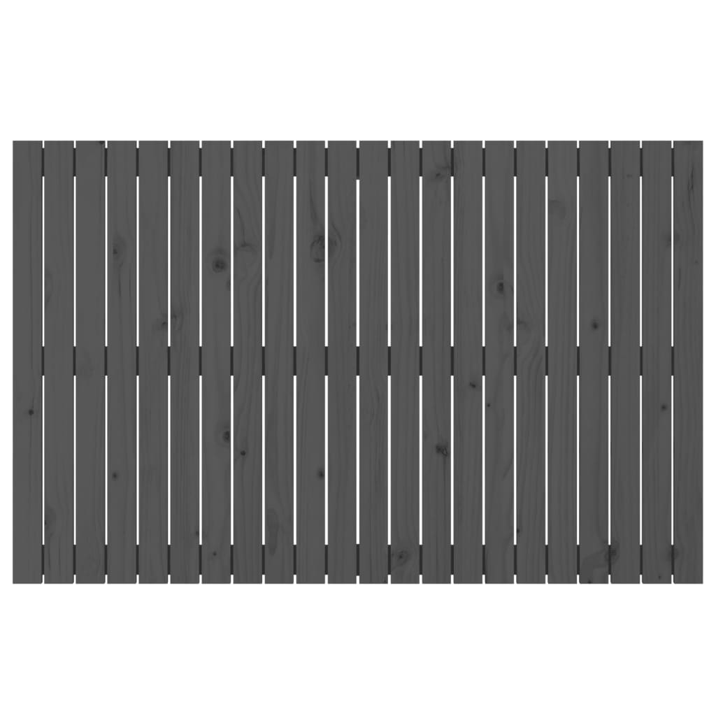 Κεφαλάρι Τοίχου Γκρι 140x3x90 εκ. από Μασίφ Ξύλο Πεύκου - Pakobazaar