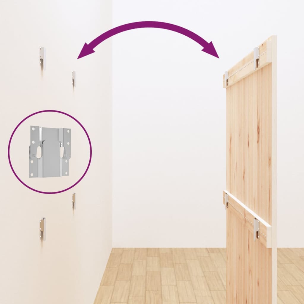 Κεφαλάρι Τοίχου Λευκό 108x3x110 εκ. από Μασίφ Ξύλο Πεύκου