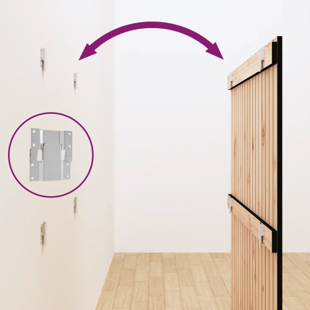 Κεφαλάρι Τοίχου Μαύρο 108x3x110 εκ. από Μασίφ Ξύλο Πεύκου