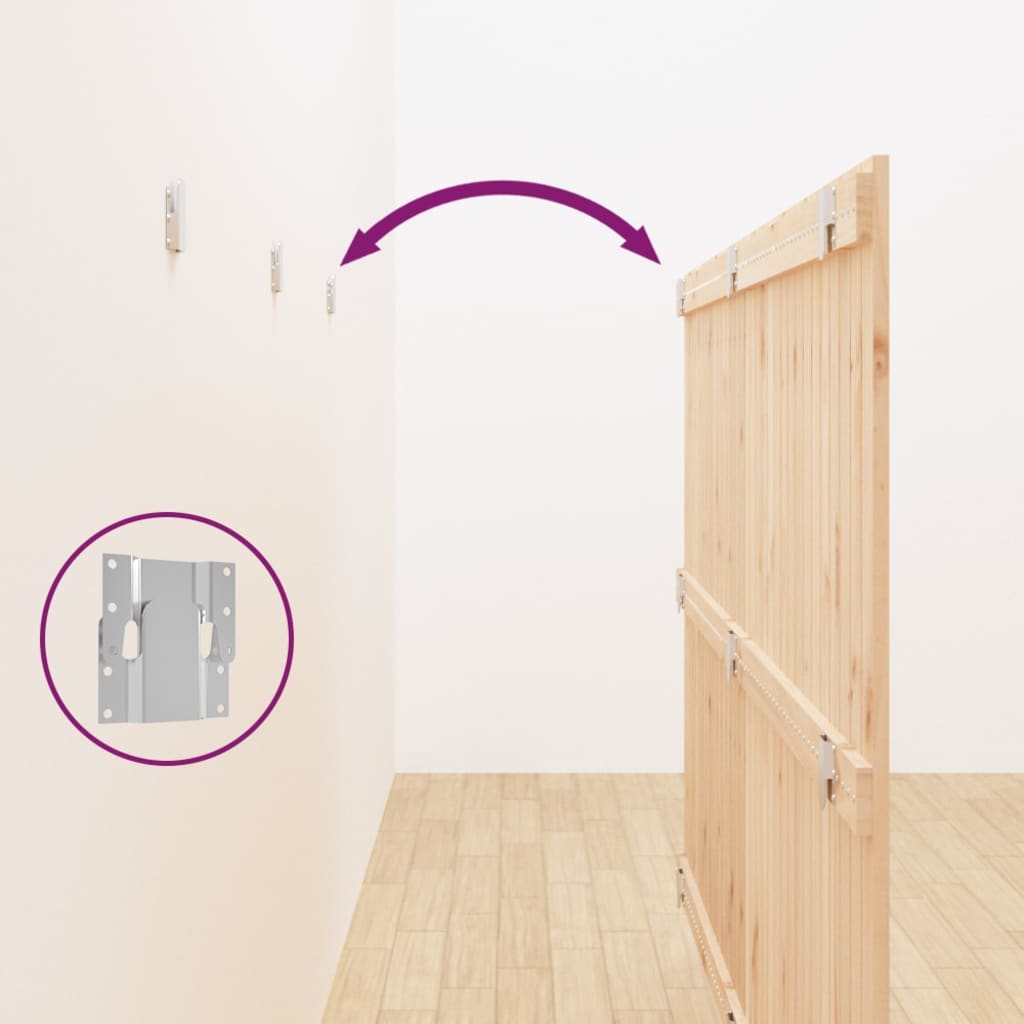 Κεφαλάρι Επιτοίχιο 204x3x110 εκ. από Μασίφ Ξύλο Πεύκου - Pakobazaar