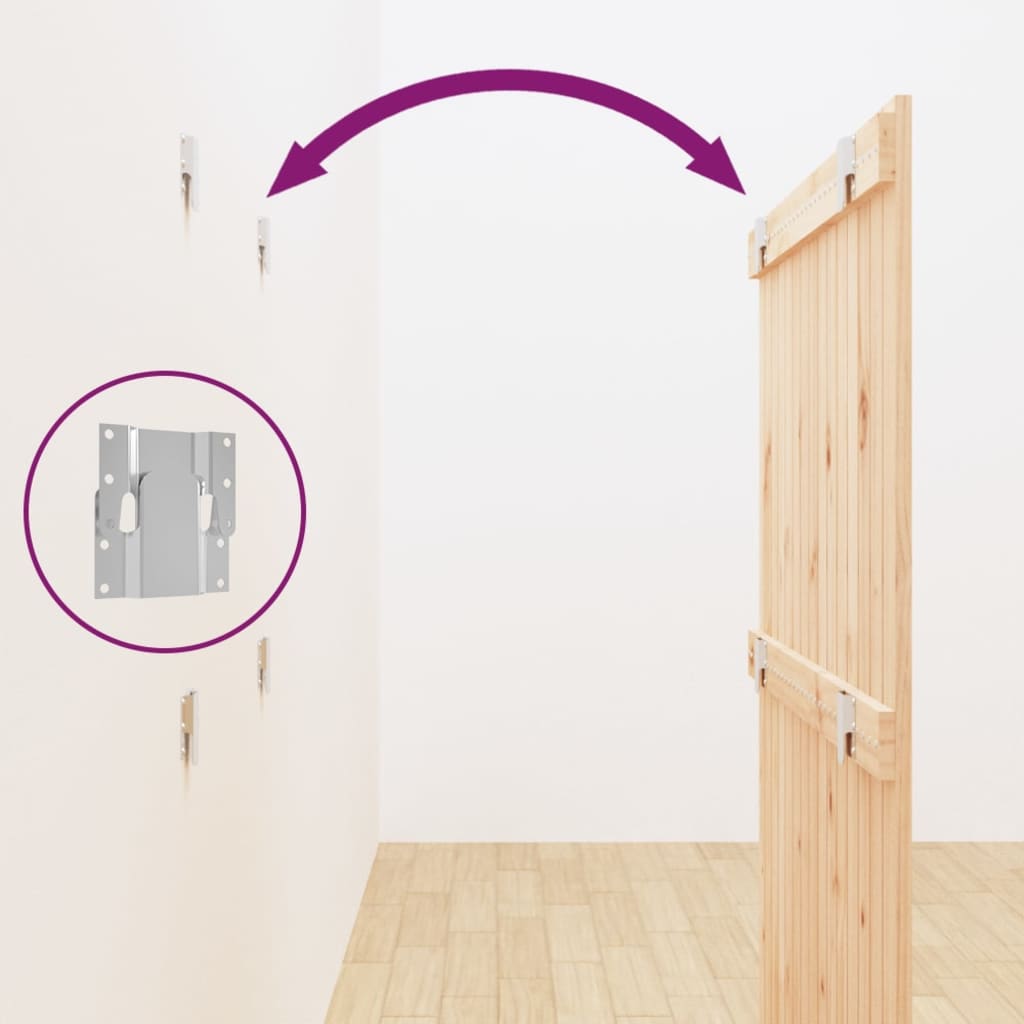 Κεφαλάρι Τοίχου 95,5x3x110 εκ. από Μασίφ Ξύλο Πεύκου