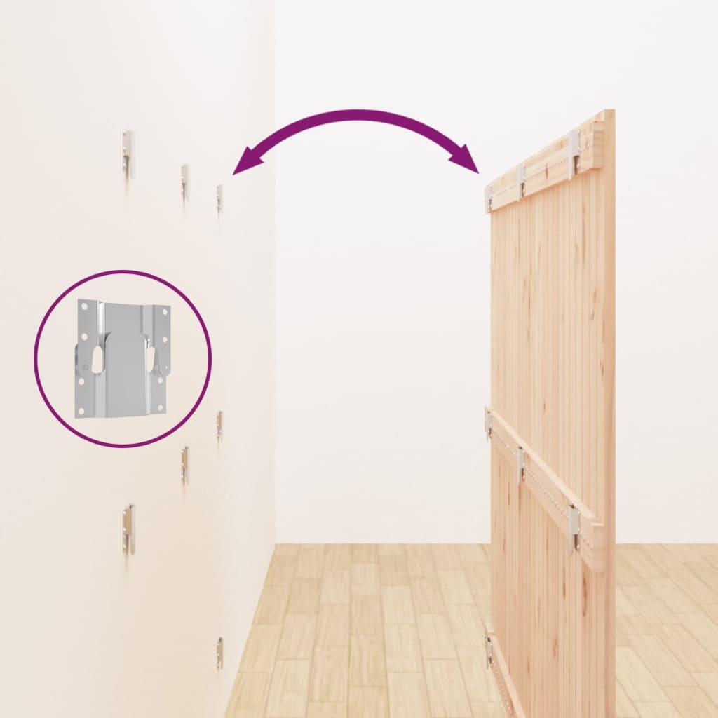 Κεφαλάρι Επιτοίχιο 166x3x110 εκ. από Μασίφ Ξύλο Πεύκου