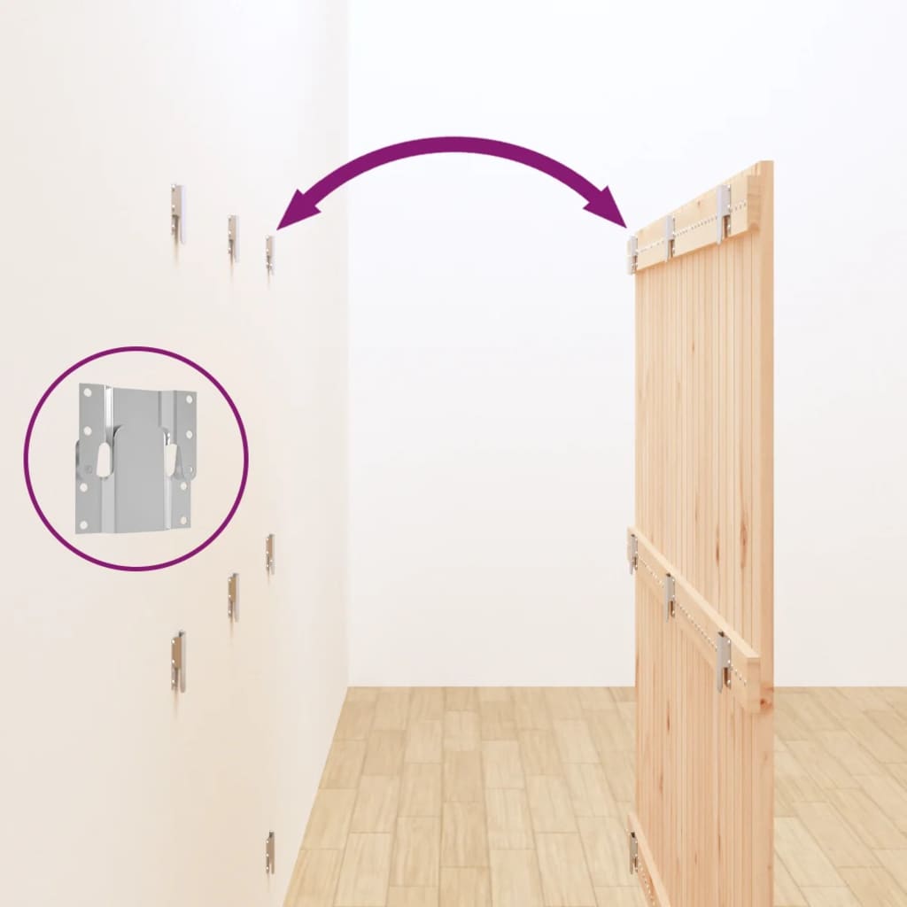 Κεφαλάρι Τοίχου 140x3x110 εκ. από Μασίφ Ξύλο Πεύκου