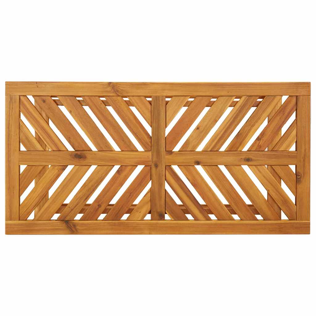 Σετ Ξαπλώστρας Κήπου 5 pcs Καφέ Στερεό Ξύλο Ακακίας