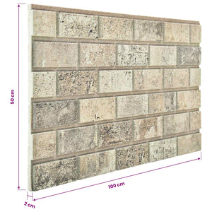 Πάνελ τοίχου 10 pcs Άμμος 100 x 50 cm Αφρός EPS - Pakobazaar