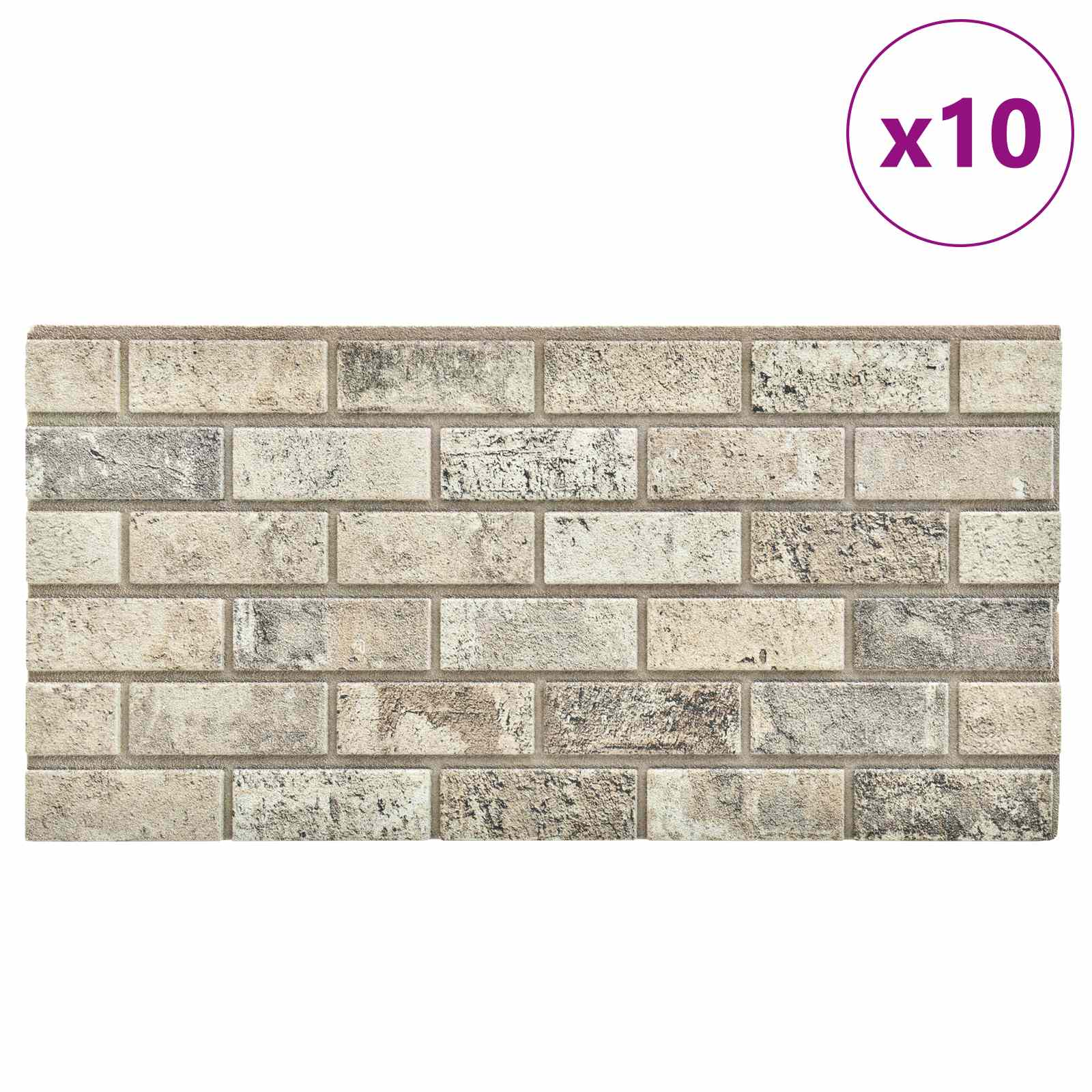 Πάνελ τοίχου 10 pcs Άμμος 100 x 50 cm Αφρός EPS - Pakobazaar