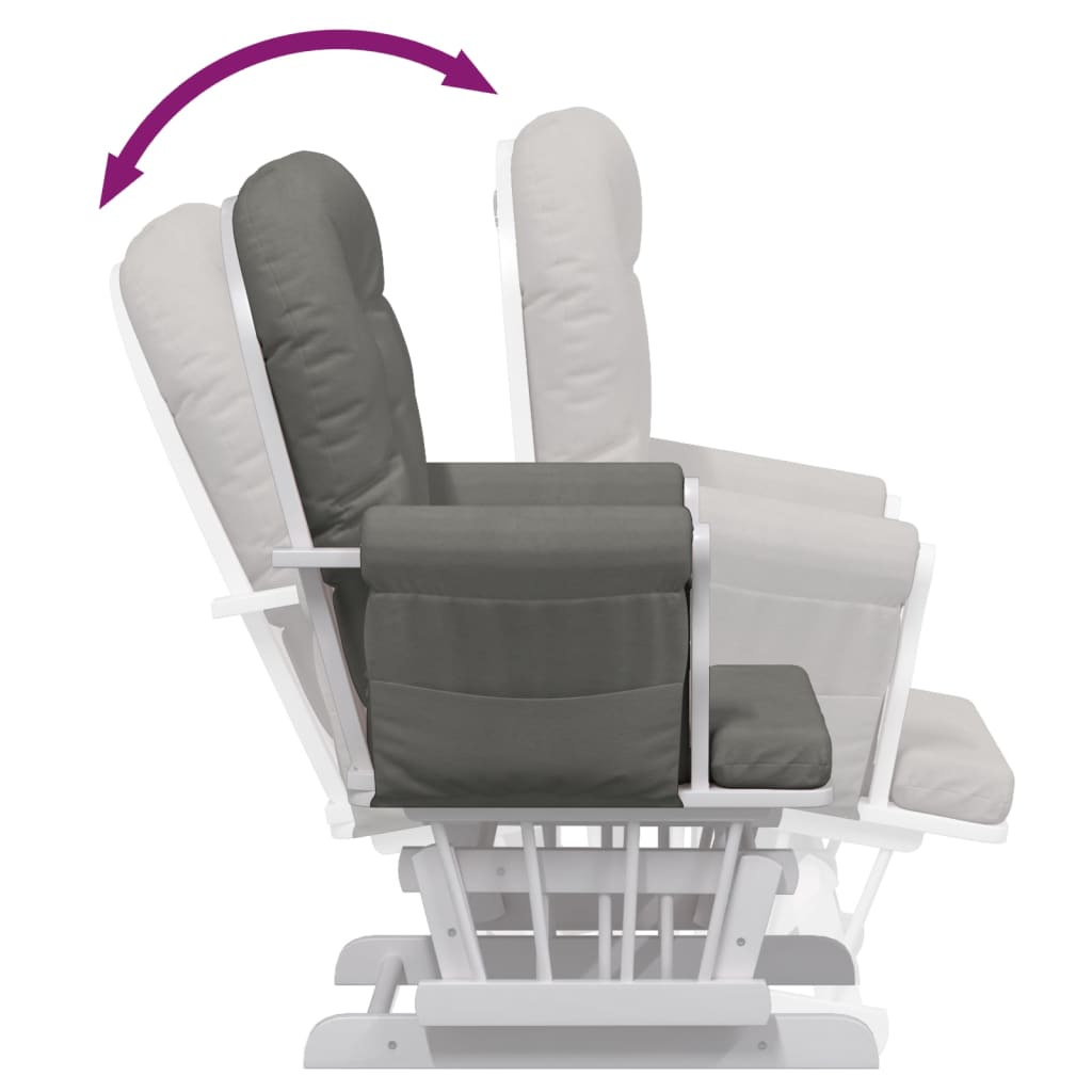 Πολυθρόνα Relax Σκούρο Γκρι Υφασμάτινη με Σκαμπό - Pakobazaar