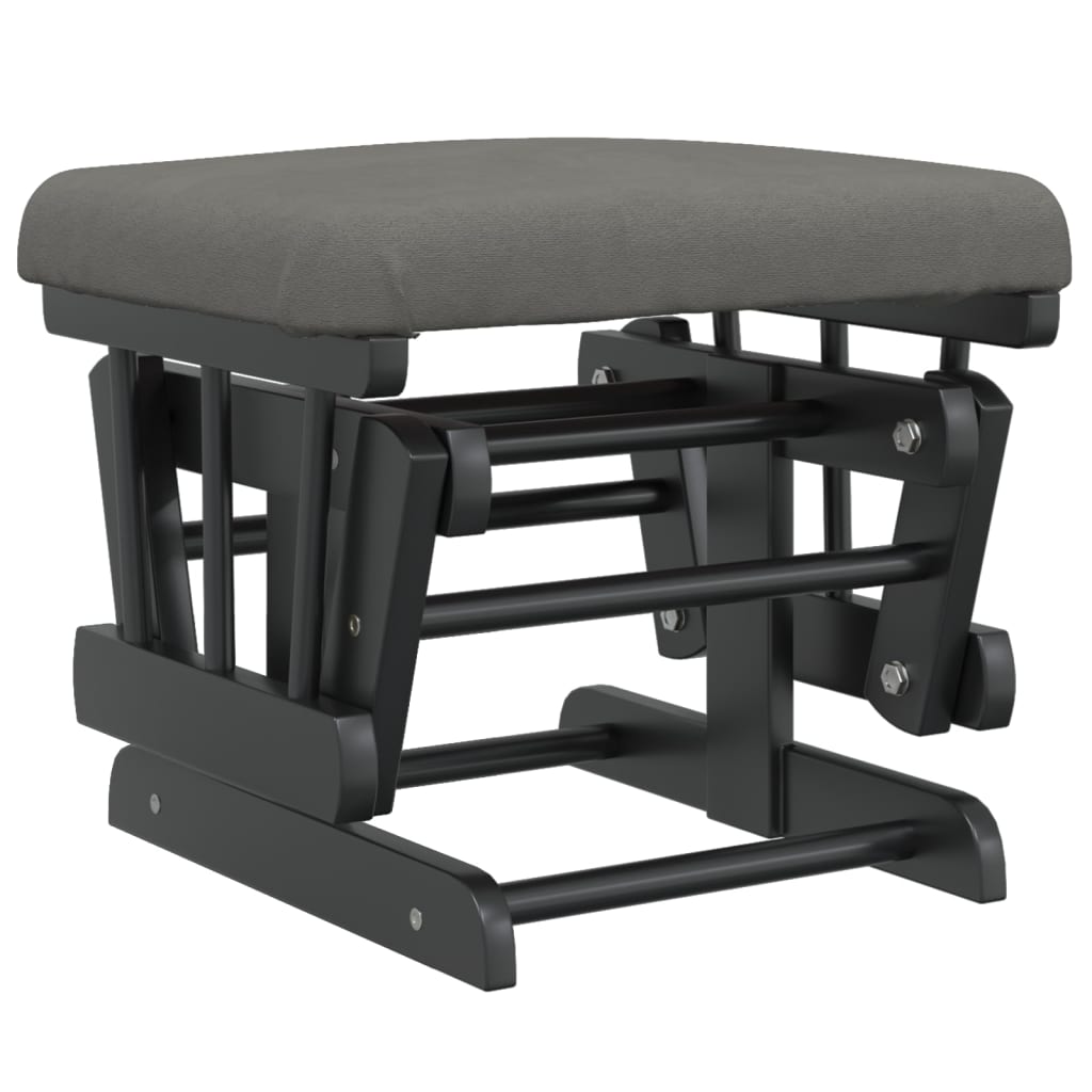 Πολυθρόνα Relax Σκούρο Γκρι Υφασμάτινη με Σκαμπό