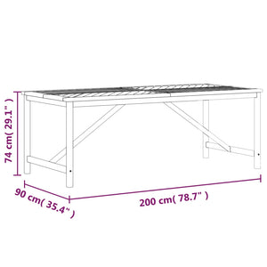 Τραπεζαρία Κήπου 200 x 90 x 74 εκ. από Μασίφ Ξύλο Ακακίας - Pakobazaar