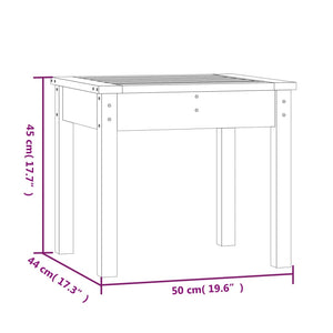 Παγκάκι Κήπου Γκρι 50x44x45 εκ. από Μασίφ Ξύλο Πεύκου - Pakobazaar