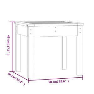 Παγκάκι Κήπου Μαύρο 50x44x45 εκ. από Μασίφ Ξύλο Πεύκου - Pakobazaar