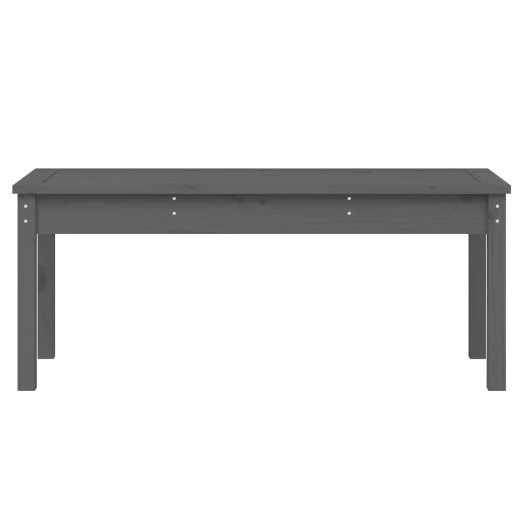 Παγκάκι Κήπου Γκρι 109 x 44 x 45 εκ. από Μασίφ Ξύλο Πεύκου - Pakobazaar
