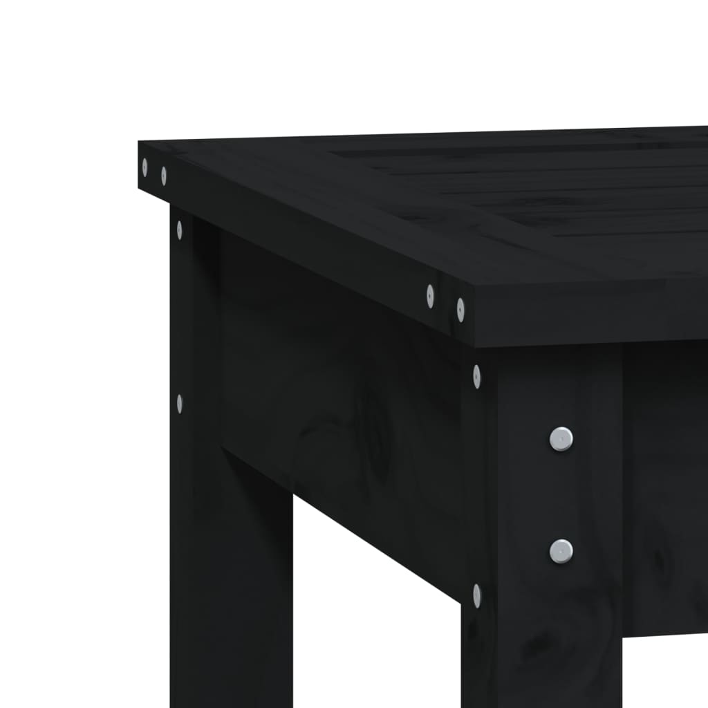 Παγκάκι Κήπου Μαύρο 109x44x45 εκ. από Μασίφ Ξύλο Πεύκου - Pakobazaar