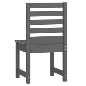 Καρέκλες Κήπου 2 τεμ. Γκρι 50x48x91,5 εκ. Μασίφ Ξύλο Πεύκου - Pakobazaar