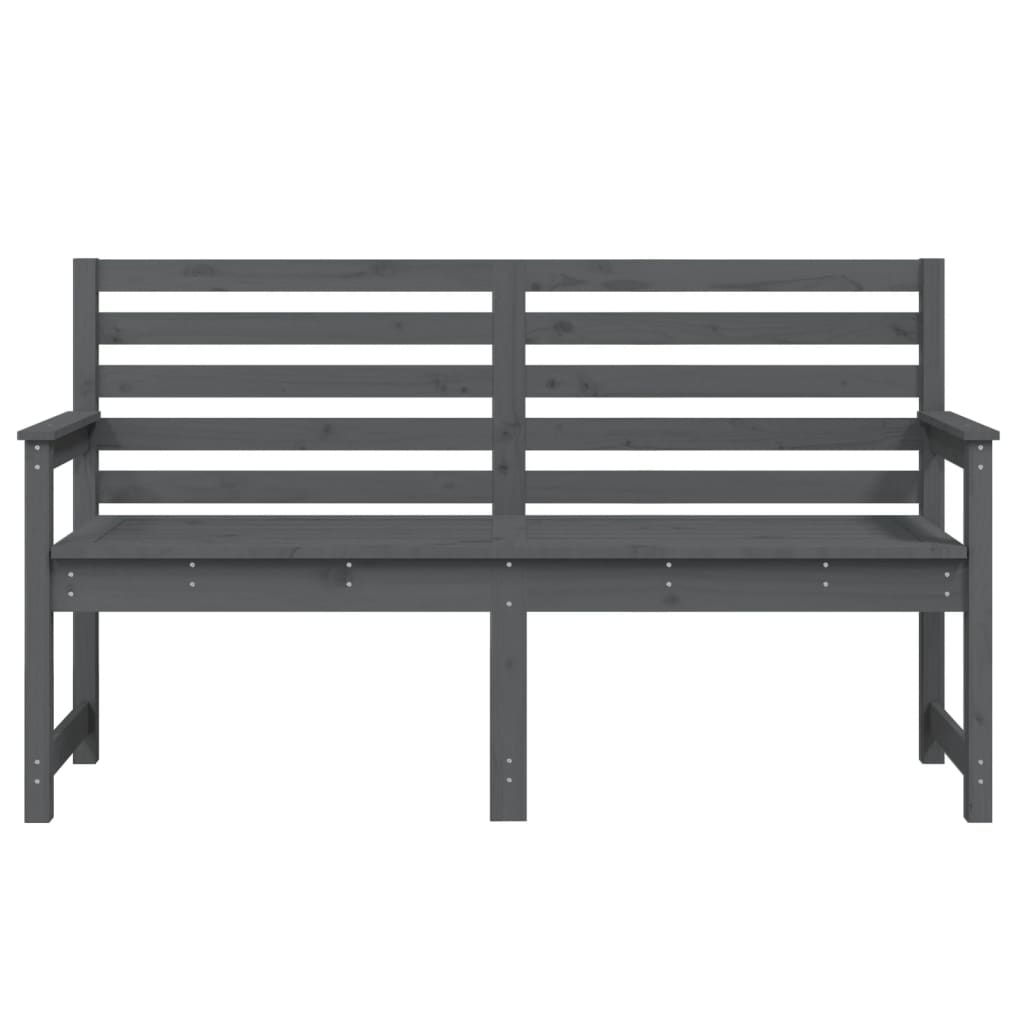 Παγκάκι Κήπου Γκρι 159,5x48x91,5 εκ. από Μασίφ Ξύλο Πεύκου - Pakobazaar