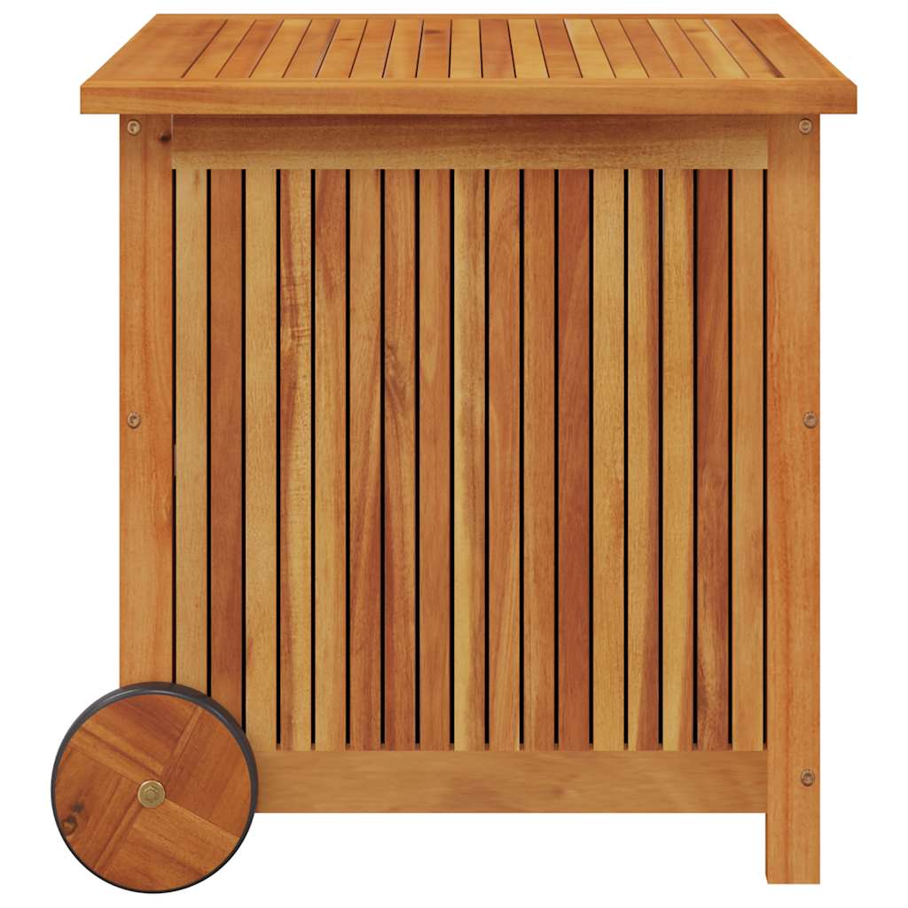 Μπαούλο Αποθήκευσης Κήπου με Ρόδες 60x50x58 εκ. Μασίφ Ακακία