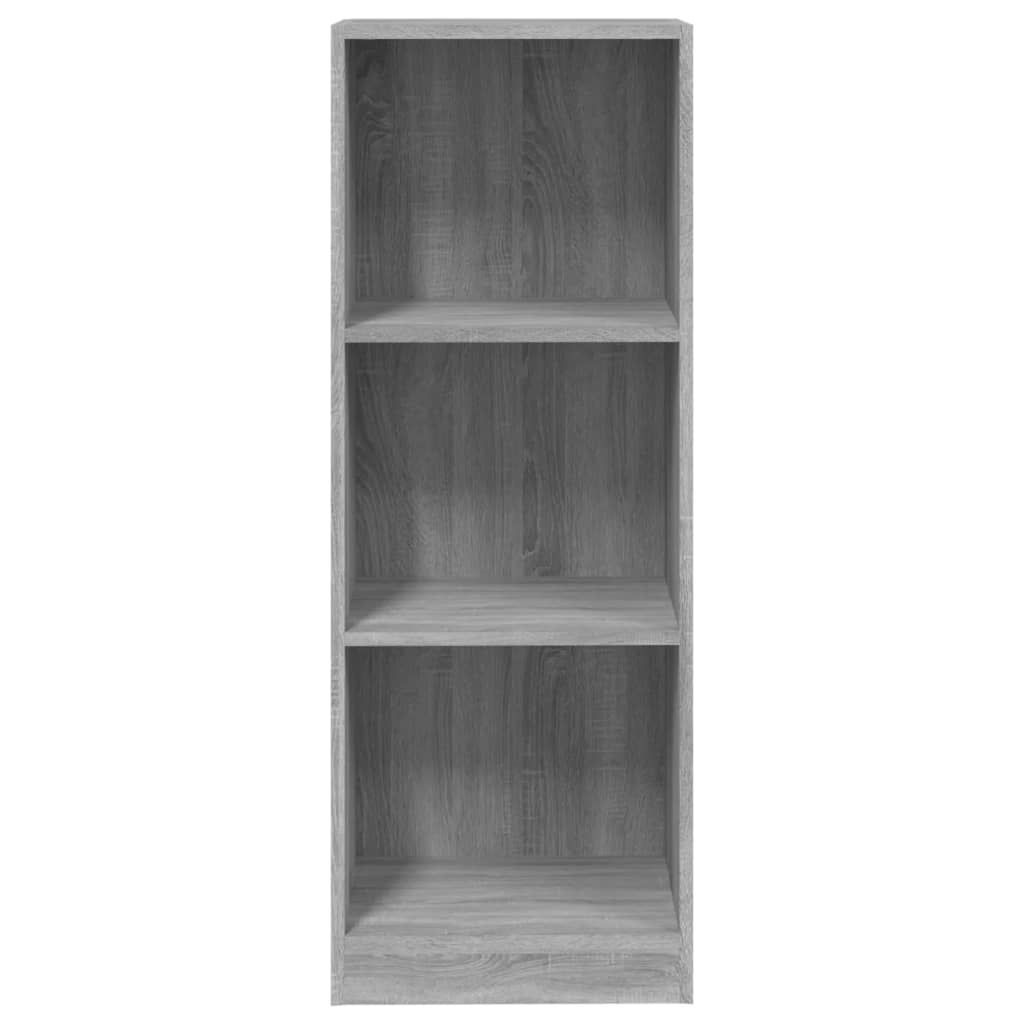 Βιβλιοθήκη με 3 Ράφια Γκρι Sonoma 40x24x109 εκ. Επεξεργ. Ξύλο - Pakobazaar