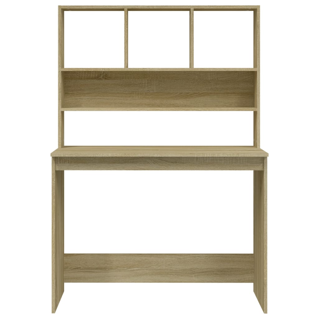 Γραφείο με Ράφια Sonoma Δρυς 102x45x148 εκ. Επεξεργασμένο Ξύλο