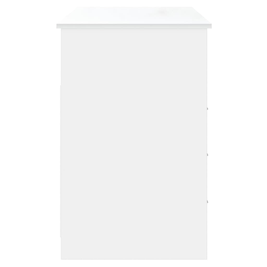 Γραφείο με Συρτάρια Λευκό 102x50x76 εκ. από Επεξεργασμένο Ξύλο