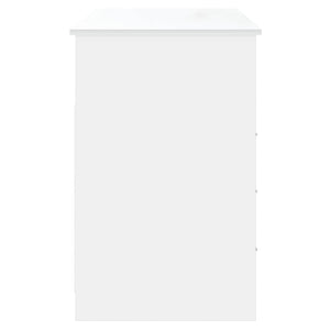 Γραφείο με Συρτάρια Λευκό 102x50x76 εκ. από Επεξεργασμένο Ξύλο