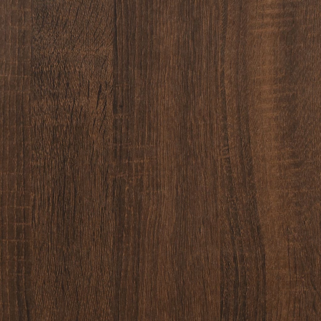 Κρεμαστό Γυάλινο Ντουλάπι "Lyon" Καφέ Δρυς 40x31x60 εκ. από Τεχνητό Ξύλο