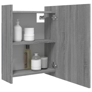 Ντουλάπι Καθρέπτης Μπάνιου Γκρι Sonoma 62,5x20,5x64 εκ Επ. Ξύλο