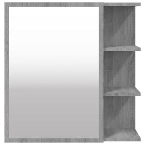 Ντουλάπι Καθρέπτης Μπάνιου Γκρι Sonoma 62,5x20,5x64 εκ Επ. Ξύλο