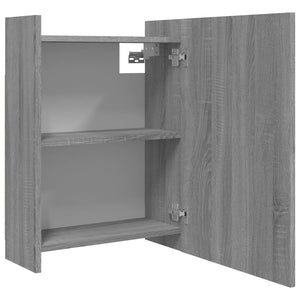 Ντουλάπι Καθρέπτης Μπάνιου Γκρι Sonoma 62,5x20,5x64 εκ Επ. Ξύλο