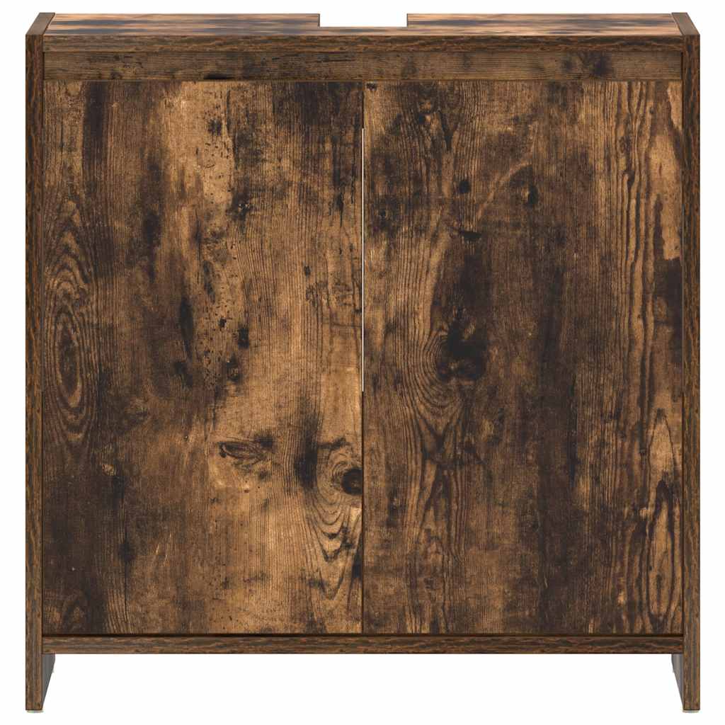 Ντουλάπι Μπάνιου Καπνιστή Δρυς 60x33x61 εκ. Επεξεργασμένο Ξύλο