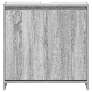 Ντουλάπι Μπάνιου Γκρι Sonoma 60x33x61 εκ. Επεξεργασμένο Ξύλο - Pakobazaar