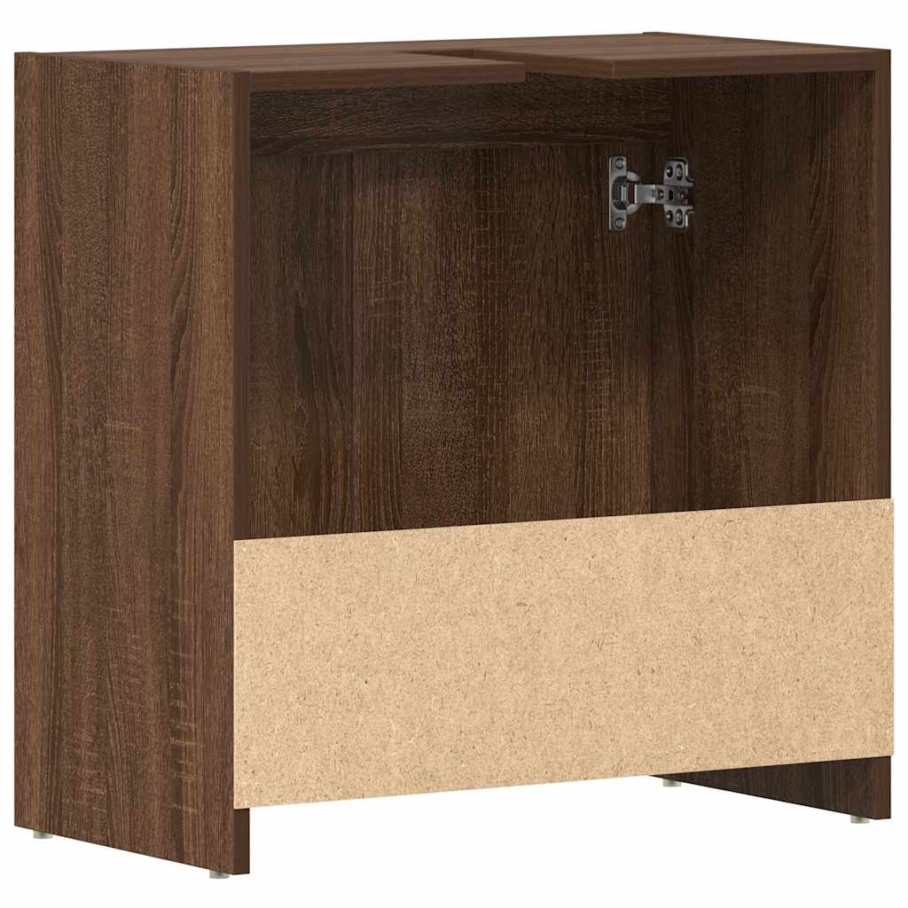 Ντουλάπι Μπάνιου Καφέ Δρυς 60x33x61 εκ. από Επεξεργασμένο Ξύλο