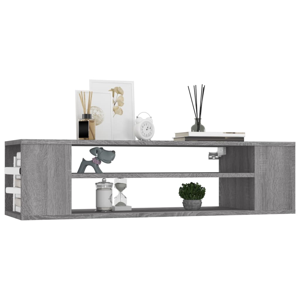 Έπιπλο Τηλεόρασης Κρεμαστό Γκρι Sonoma 100x30x26,5εκ Επεξ. Ξύλο - Pakobazaar