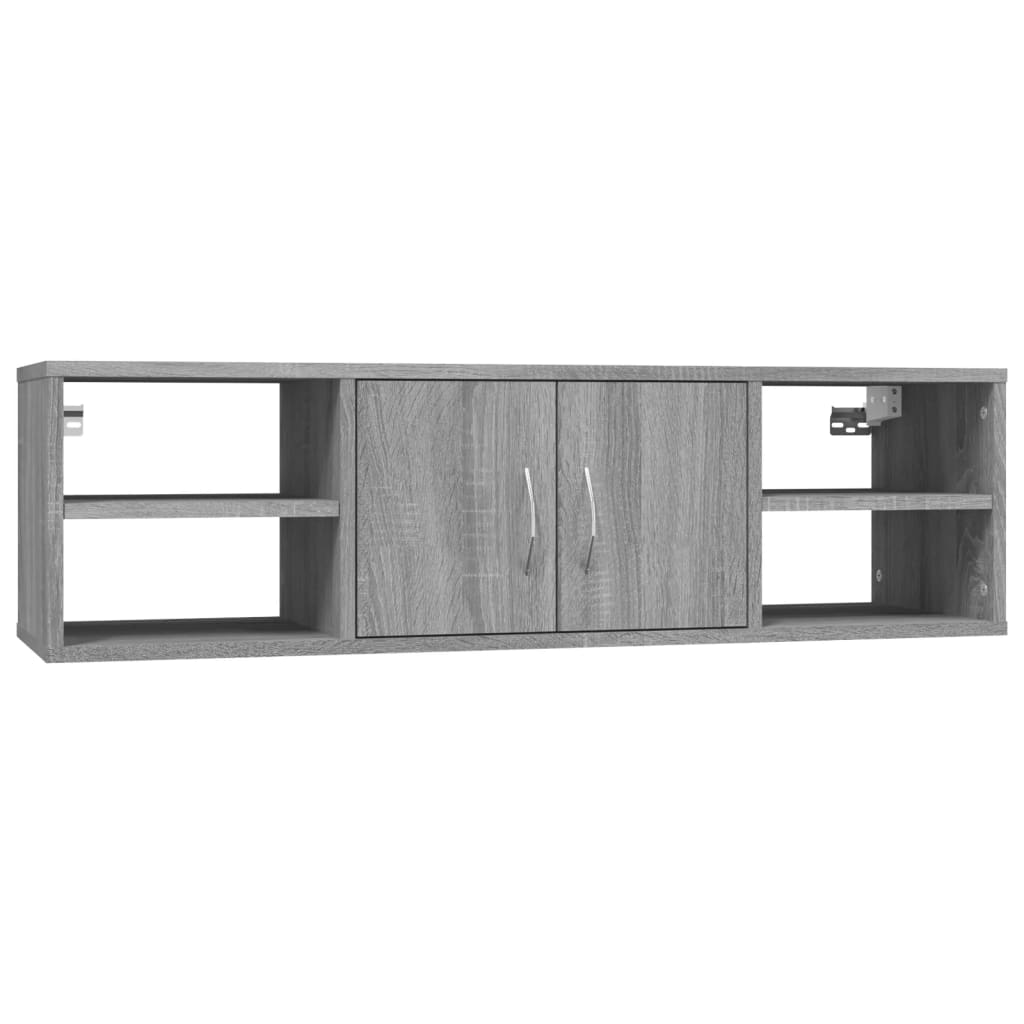 Ραφιέρα Τοίχου Γκρι Sonoma 102x30x29 εκ. Επεξεργασμένο Ξύλο - Pakobazaar
