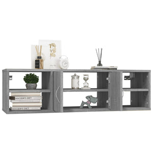Ραφιέρα Τοίχου Γκρι Sonoma 102x30x29 εκ. Επεξεργασμένο Ξύλο - Pakobazaar