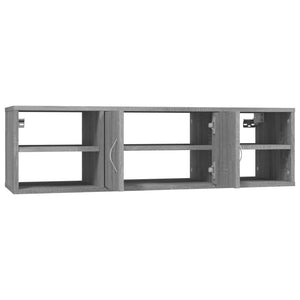Ραφιέρα Τοίχου Γκρι Sonoma 102x30x29 εκ. Επεξεργασμένο Ξύλο - Pakobazaar