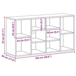 Παπουτσοθήκη Καπνιστή Δρυς 103x30x55 εκ. Επεξεργασμένο Ξύλο