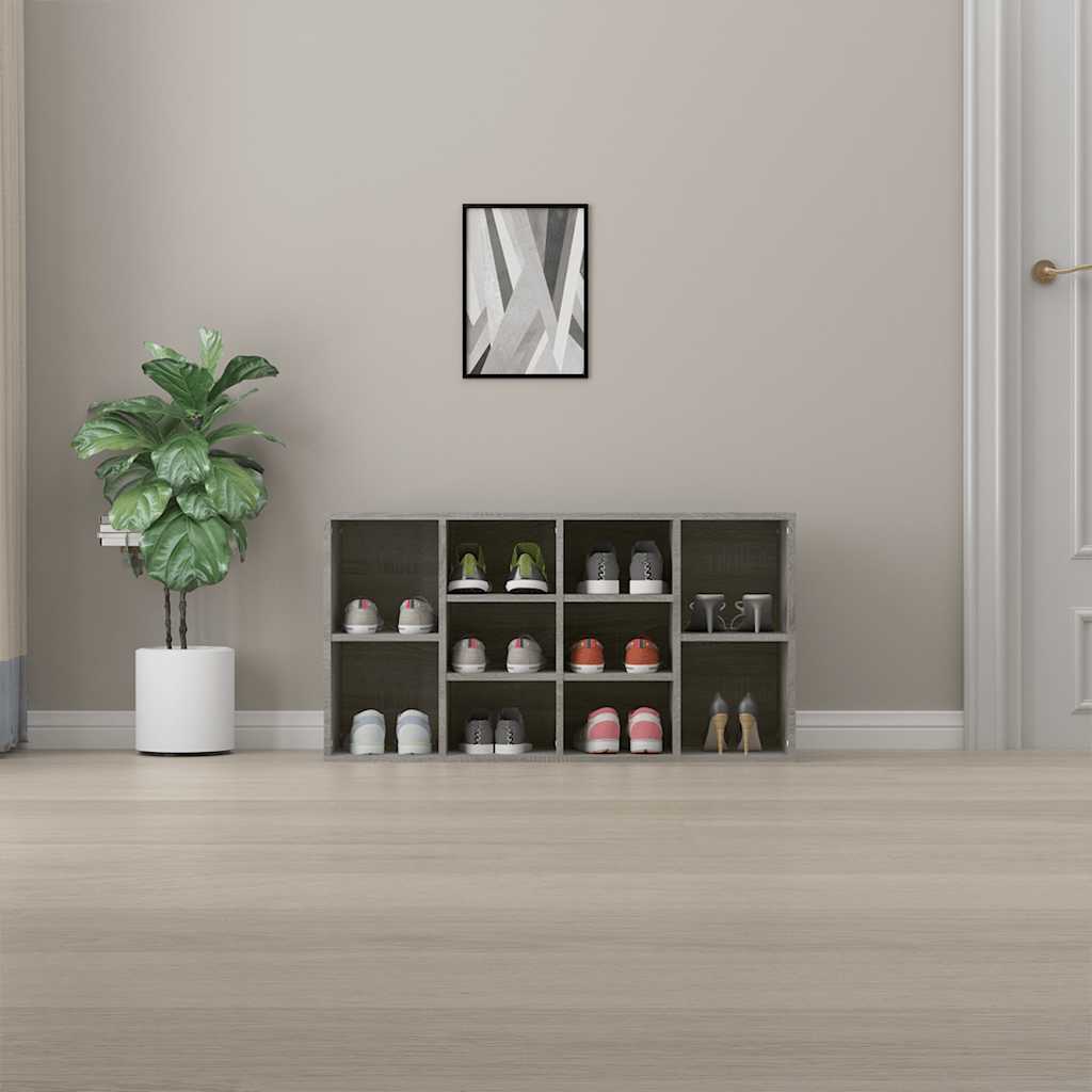 Παπουτσοθήκη Γκρι Sonoma 103x30x55 εκ. από Επεξεργασμένο Ξύλο