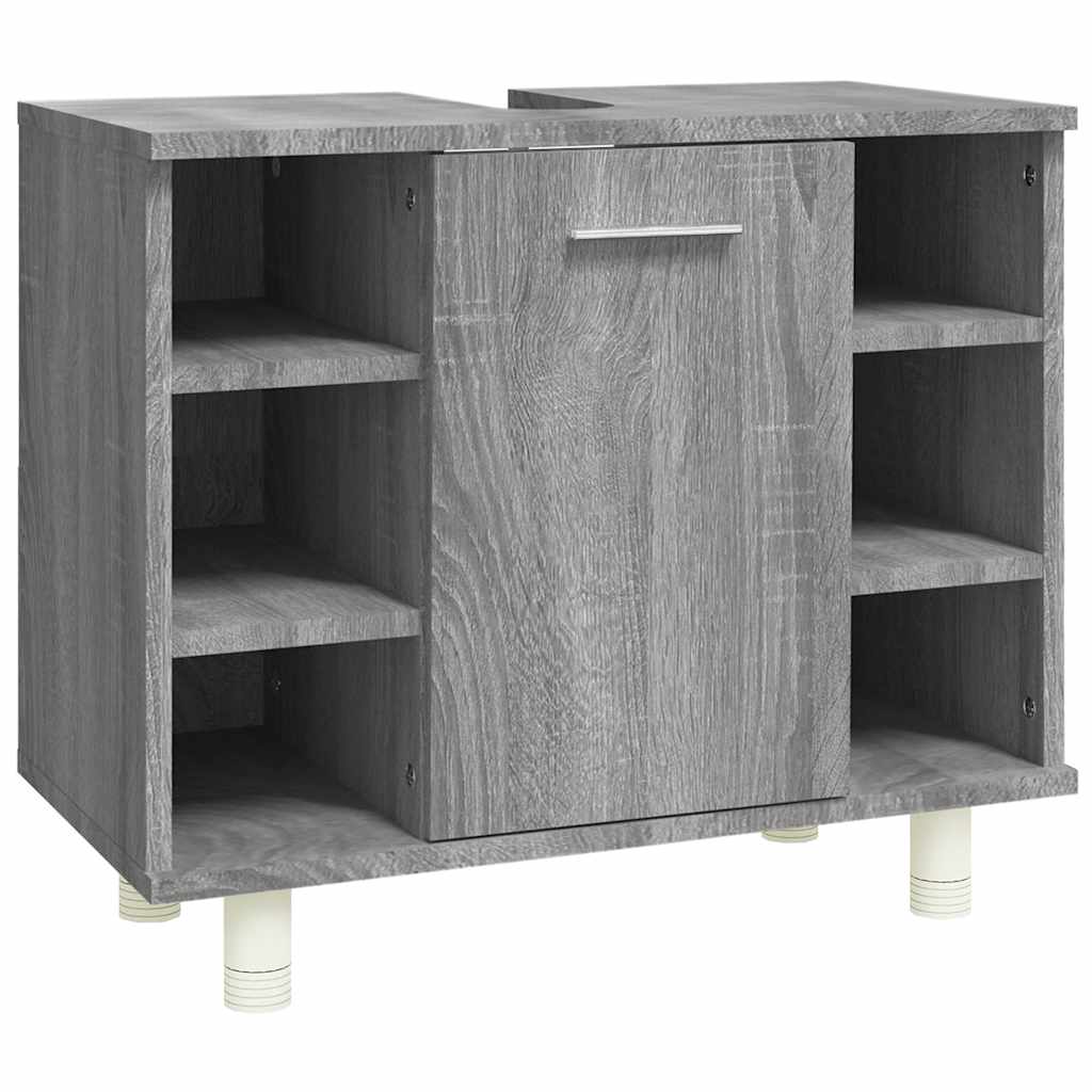Ντουλάπι Μπάνιου Γκρι Sonoma 60x32x53,5 εκ. Επεξεργασμένο Ξύλο - Pakobazaar