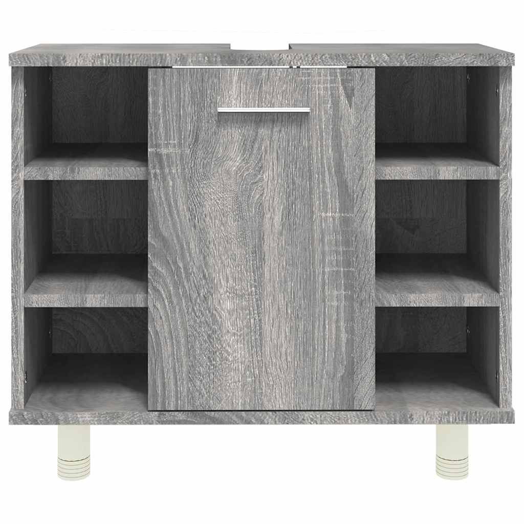 Ντουλάπι Μπάνιου Γκρι Sonoma 60x32x53,5 εκ. Επεξεργασμένο Ξύλο - Pakobazaar