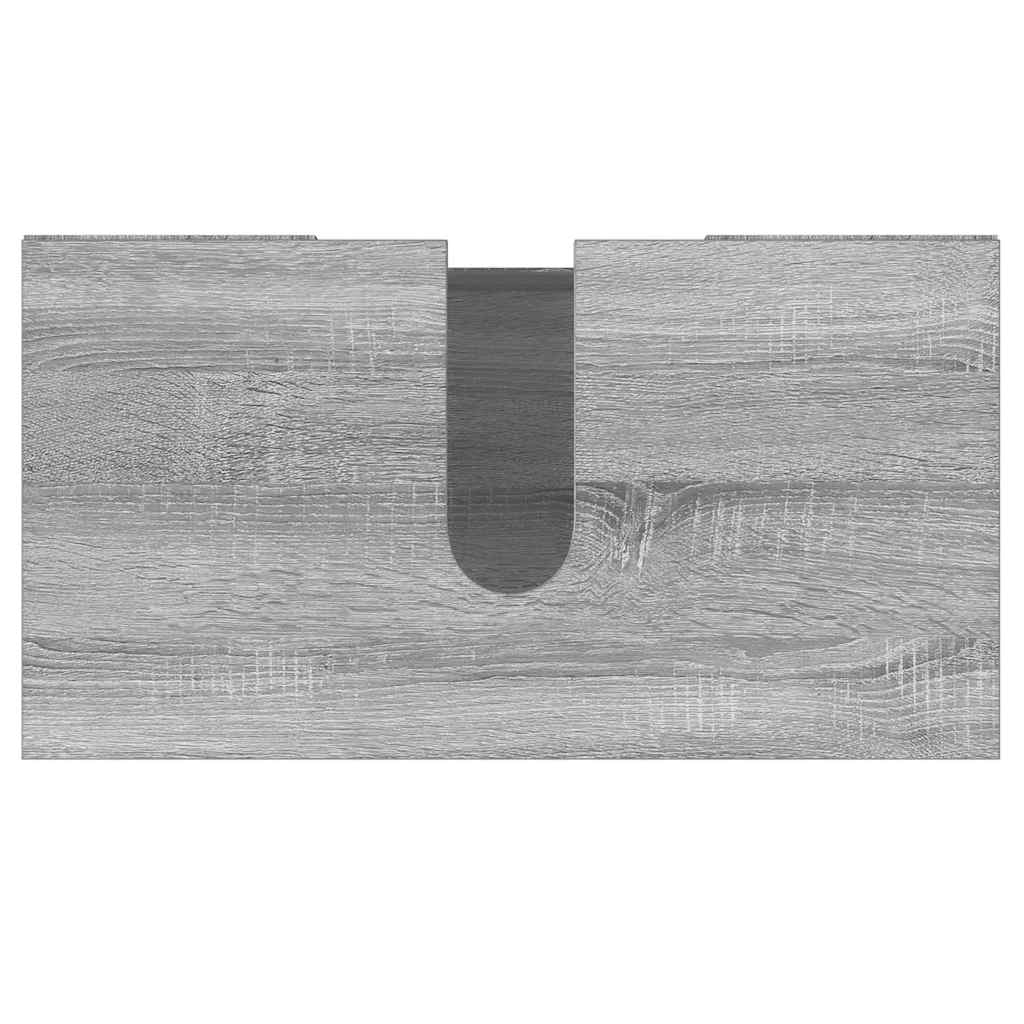 Ντουλάπι Μπάνιου Γκρι Sonoma 60x32x53,5 εκ. Επεξεργασμένο Ξύλο - Pakobazaar