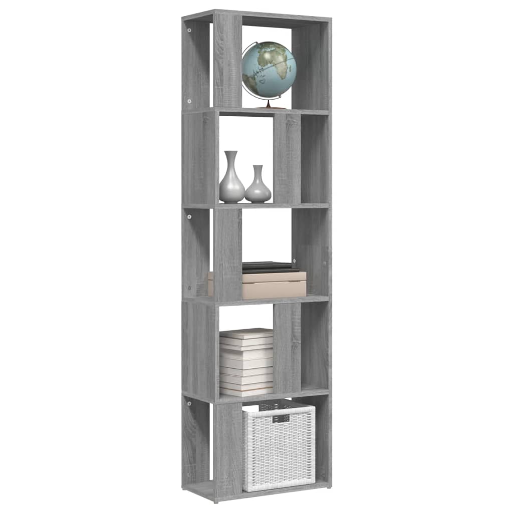 Βιβλιοθήκη Γκρι Sonoma 45 x 24 x 160 εκ. από Επεξεργασμένο Ξύλο - Pakobazaar