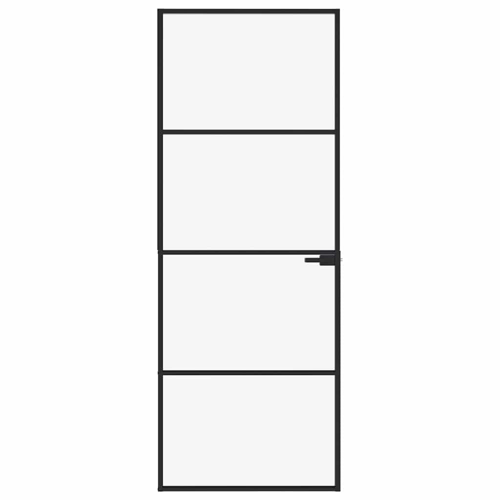 Εσωτερική Πόρτα 76x201,5 εκ. Ψημένο Γυαλί και  Λεπτό Αλουμίνιο - PAKOBAZAAR