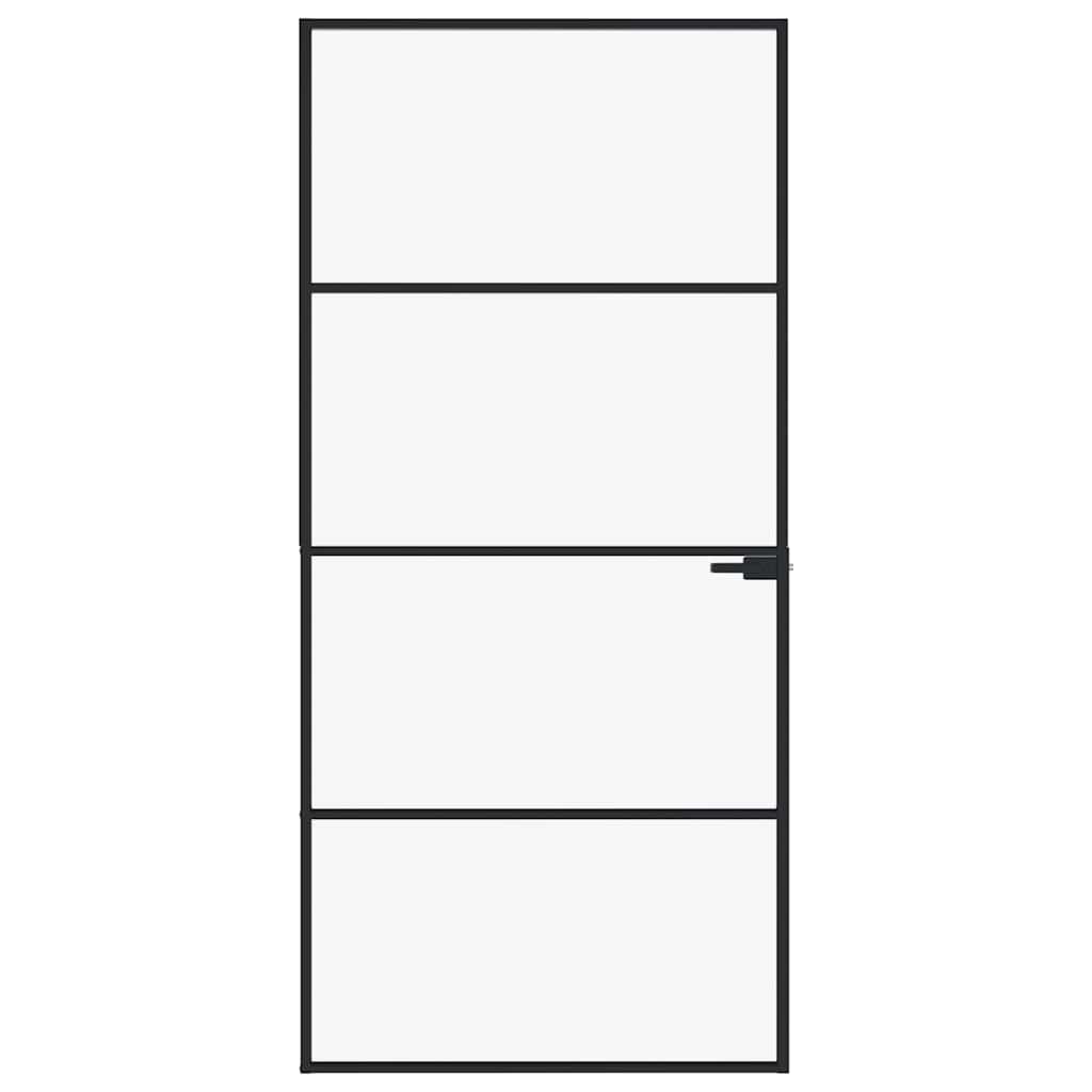 Εσωτερική Πόρτα 93x201,5 εκ. Ψημένο Γυαλί και  Λεπτό Αλουμίνιο - PAKOBAZAAR